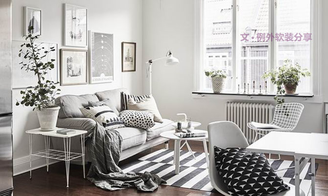 瑞典文藝范兒單身公寓軟裝設計